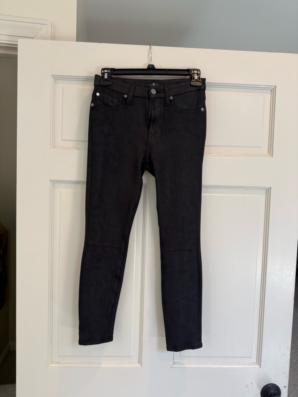 7 For All Mankind Black Skinny Jeans - Sleek Stretch Fit